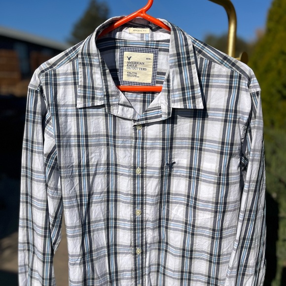 Mens XXL/TTG AMERICAN EAGLE 🦅 OUTFITTERS LONG SLEEVED BUTTON UP SHIRT LIKE NEW - Picture 3 of 7
